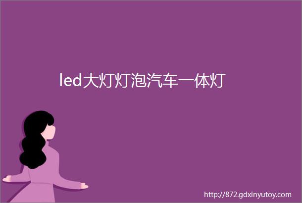 led大灯灯泡汽车一体灯