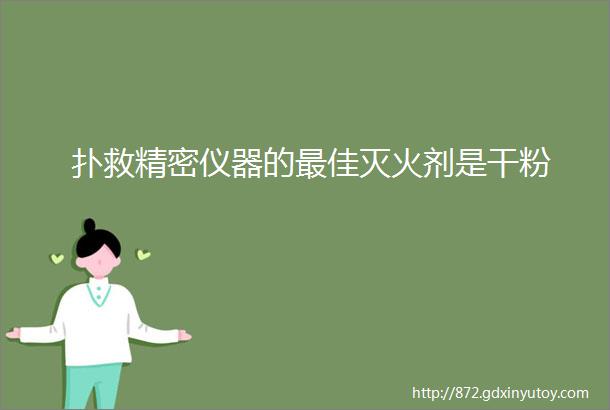 扑救精密仪器的最佳灭火剂是干粉